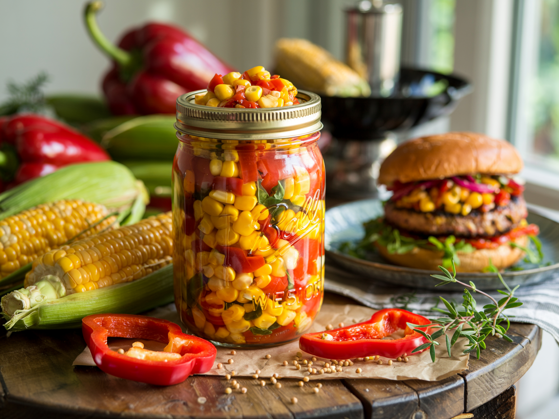 Sweet Corn Red Pepper Relish 🌽
