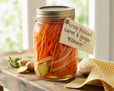 Crisp Pickled Carrot & Ginger Ribbons
