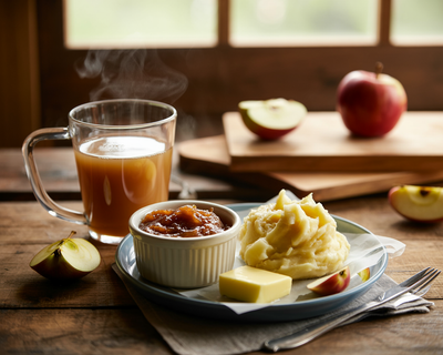 One‑Pot Apple Lab: Cider, Sauce, Rustic Mash & Butter Starter (4 Textures)