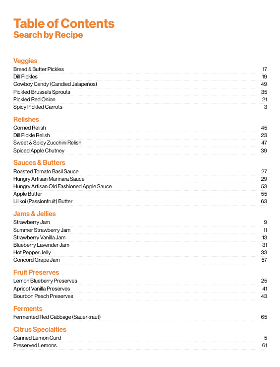 Hungry Artisan Canning Recipe Book